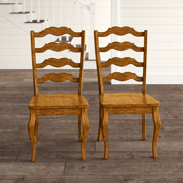 Fortville Solid Wood Ladder Back Side Chair & Reviews Birch Lane